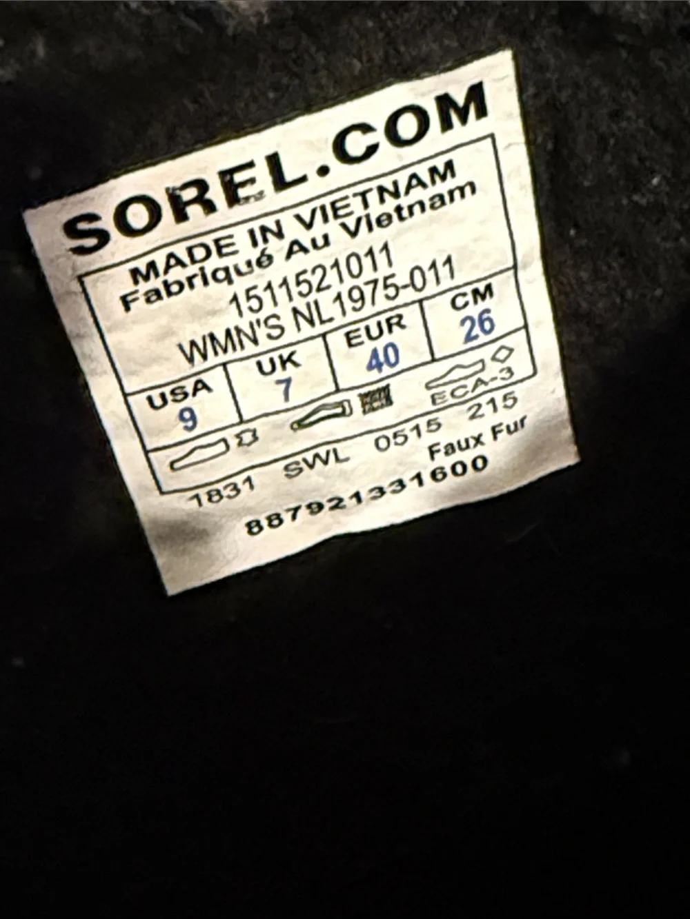 Sorel Women’s NL1975 Waterproof Suede Black Mid Calf Winter Boots Size 9